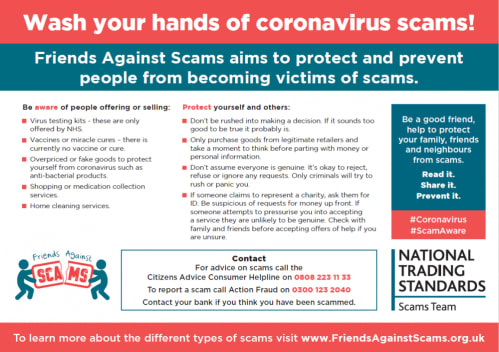 Wash Your hands of Coronavirus Scams